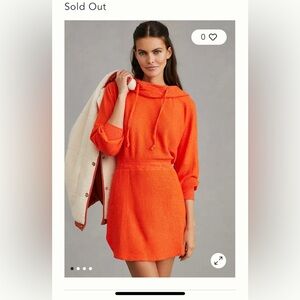 Anthropologie | Daily Practice Women’s Hooded Waffle Knit Pullover Dress Size L
